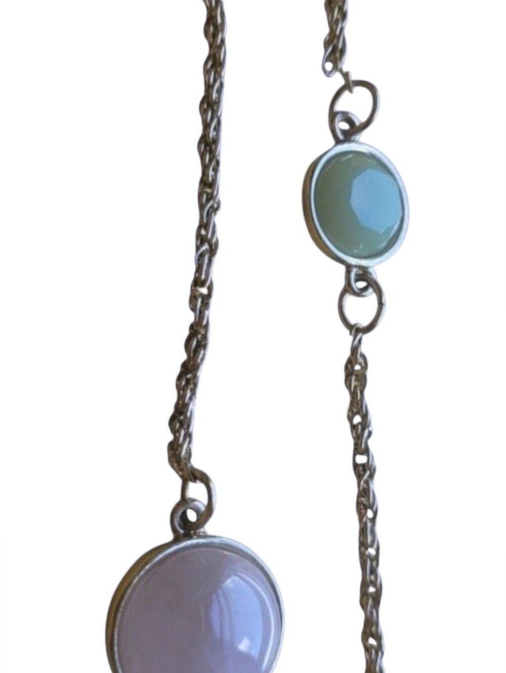 🥳5/$25!🥳 Rose-gold Chain Pendant Necklace with Rose and Mint Stones
